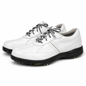 FOOTJOY EXTRA COMFORT WHITE LEATHER SOFT SPIKE NARROW WIDTH GOLF SHOES SZ. 8.5